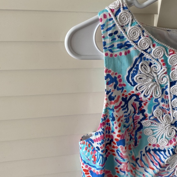 Lilly Pulitzer Dress size 2 seashell beach dress red pink blue white - Picture 4 of 9